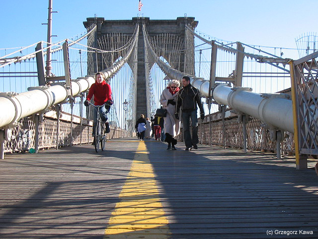 Brooklyn Bridge - the first link between Brooklyn and Lower Manhattan.