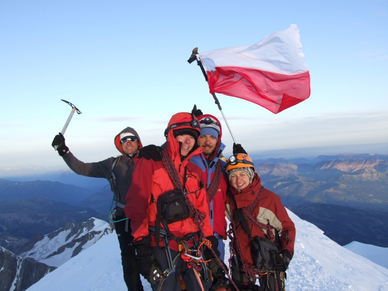 udało się! Na szczycie Mont Blanc- w Europie wyżej się nie da:)